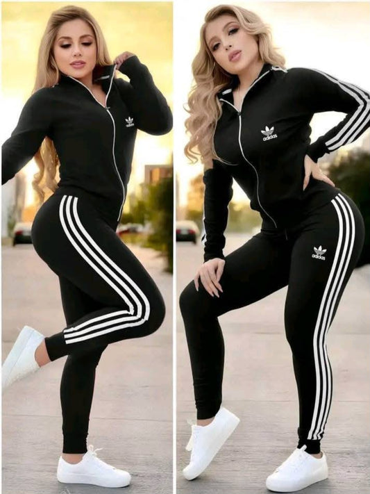 Womens Black Addidas Tracksuits