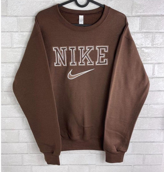 Nike Chocolate Brown Vintage Crew Neck