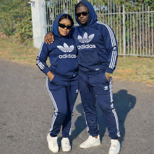 Addidas Navy Hoodie Tracksuits