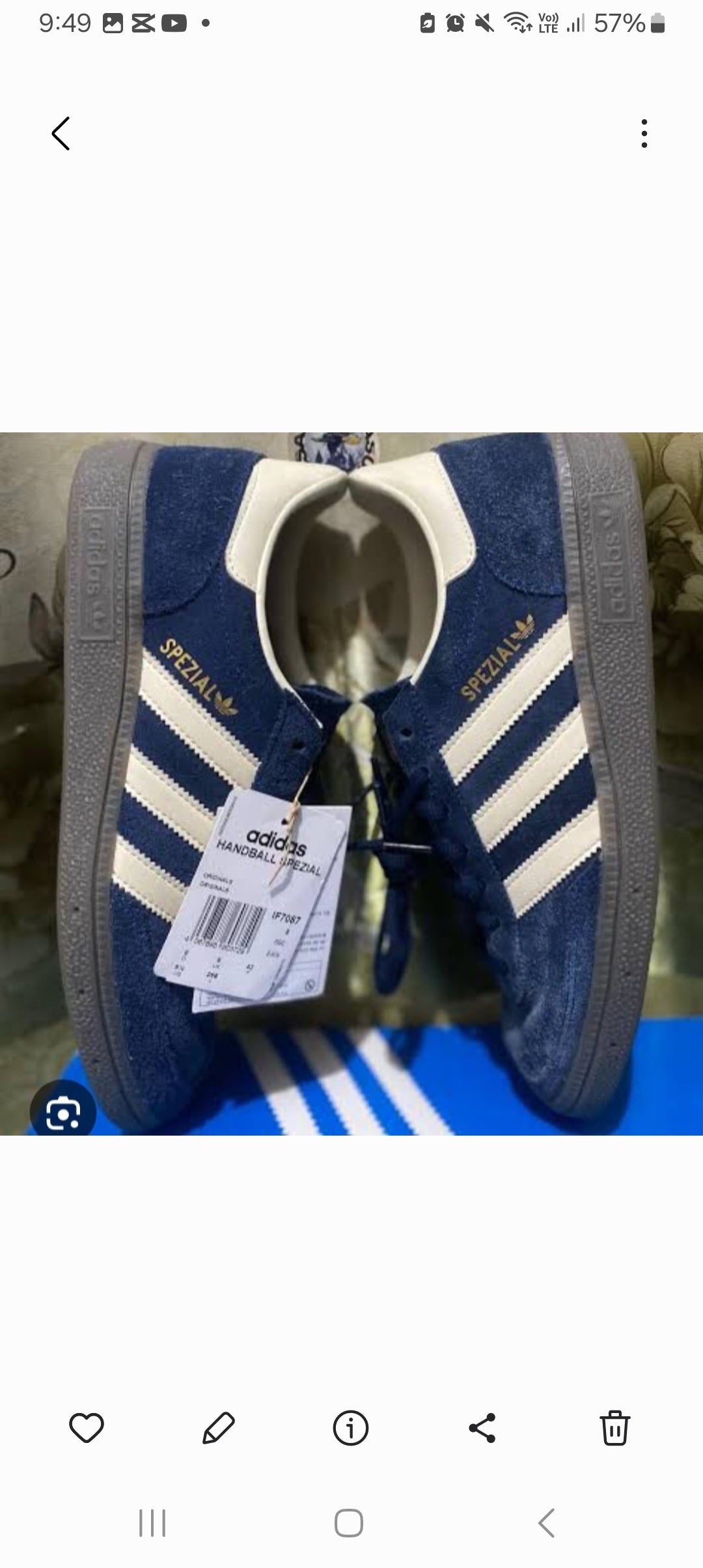 Addidas Navy Suede