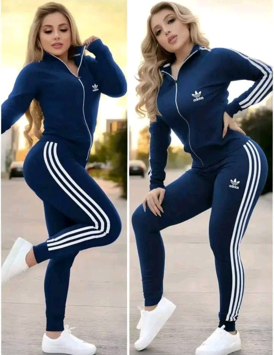 Womens Navy Addidas Tracksuits
